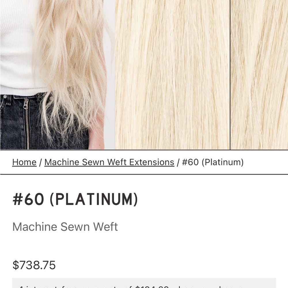 Laced hair collection platinum blonde extensions